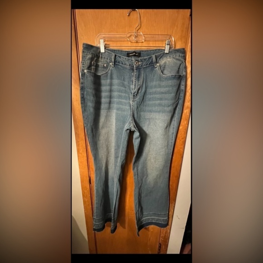 Ashley Stewart Jeweled Jeans Size 16
